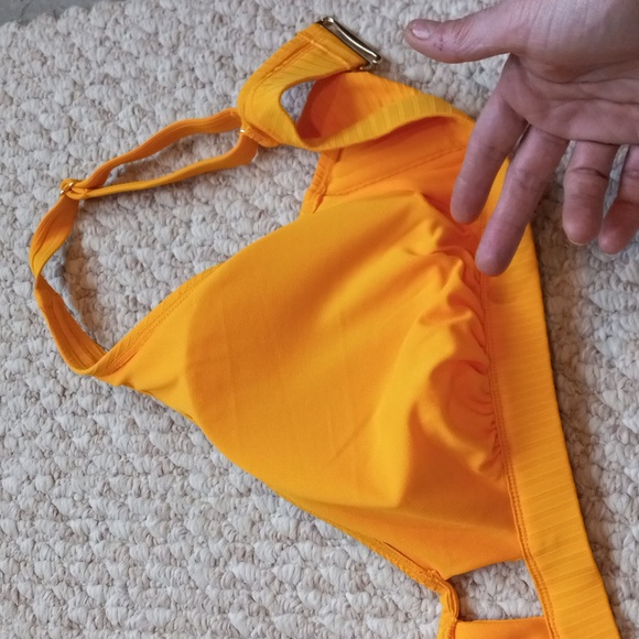 Bikini Top Ribbed Keyhole Plus Size stretchy Soft Vibrant color rich texture - Picture 5 of 15